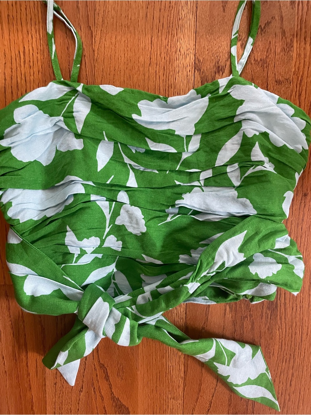 NWOT Kate Spade New York x Target Classic Rose Ruched Linen Tank Top Size XS 💚